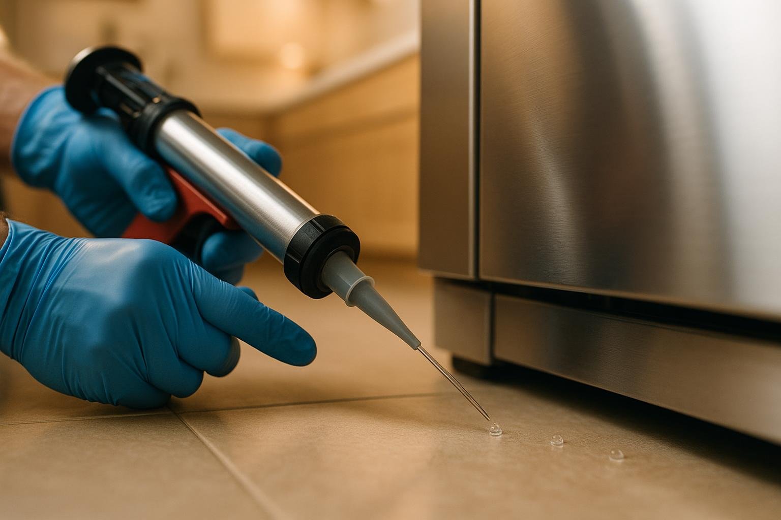 Traitement gel anti-cafards dans une cuisine professionnelle par Pestik